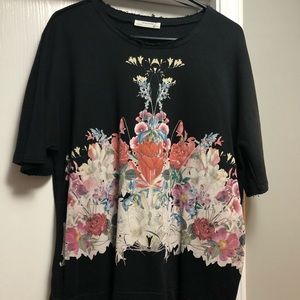 Floral Short Sleeve Sweatshirt